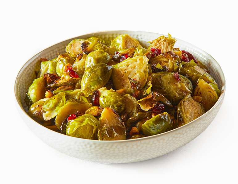 Mustard Cider-Glazed Brussels Sprouts with Bacon